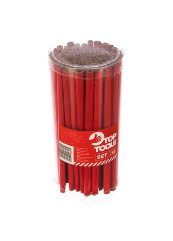 Олівець (180 мм, 72 шт) НВ столярний (25321) Top Tools (328444083)