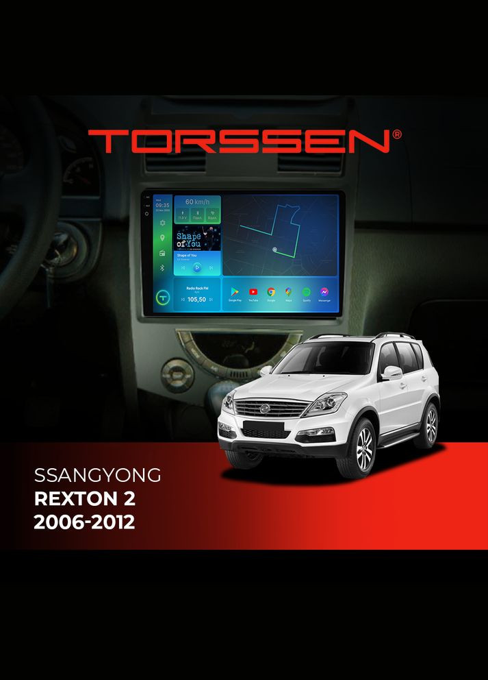 Штатная магнитола 2K SsangYong Rexton 2 0612 F98256 4G Carplay DSP Torssen (307087567)