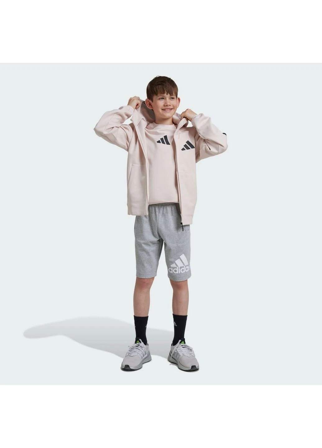 Толстовка Z.N.E. Full-Zip Sportswear Beige JF2509 adidas (399381367)