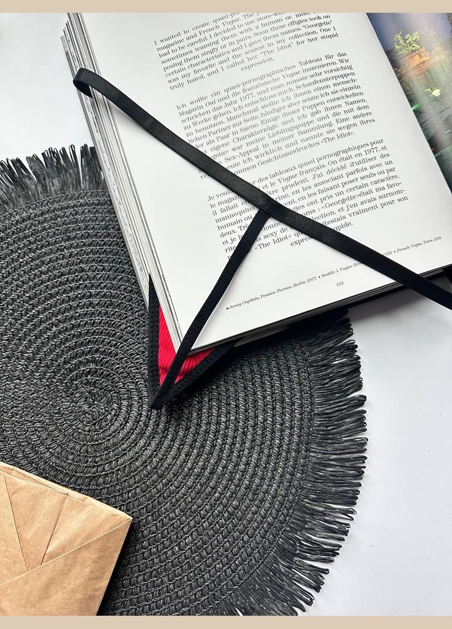 Красные хлопковые трусики стринги в рубчик, на регуляторах Exclusive (313294001)