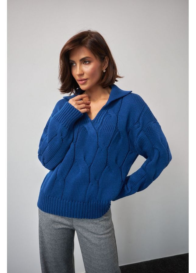 Синій джемпер поло 2718 синій Triko Bakh