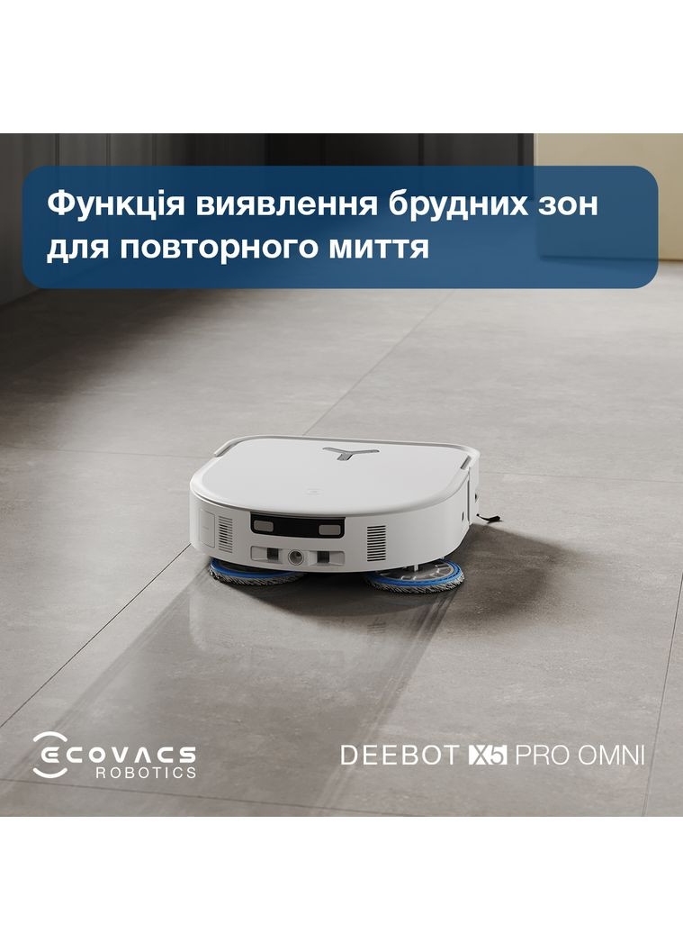 Робот-пылесос Deebot Ozmo X5 Pro Omni (DDX39) White Ecovacs (341489088)
