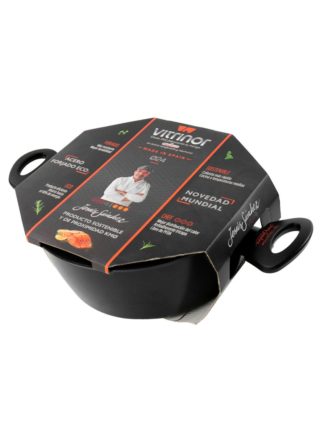 Кастрюля с крышкой CHEF COLLECTION 24 см 3,8 л с антипригарным покрытием Vitrinor (322578719)