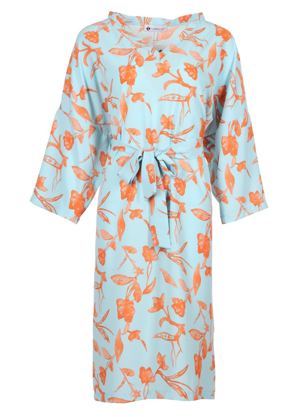 Голубое повседневный платье голубое в цветы (ll226611969) LadyLike