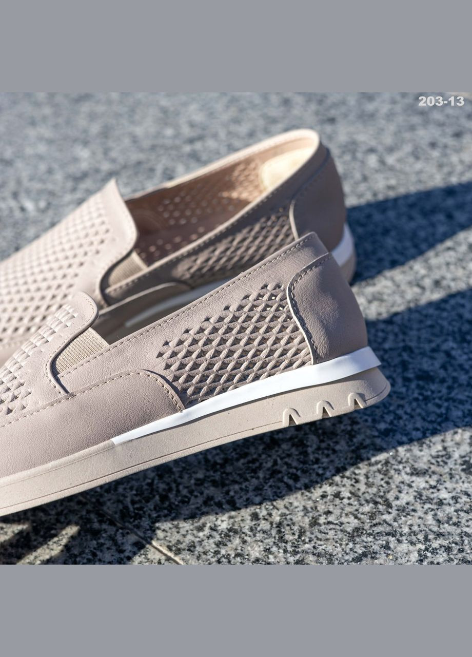 Бежевые мокасины Vakko