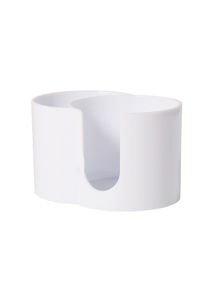 Подставка двойная для ушных палочек и ватных дисков белая (OK0071_1) No Brand (315885428)