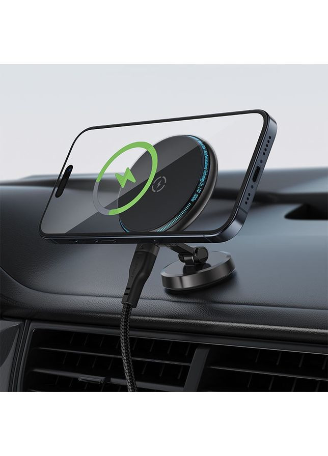 Автодержатель для телефона с БЗП magnetic folding wireless charging car holder (6974316283089) Acefast D30 (367268552)
