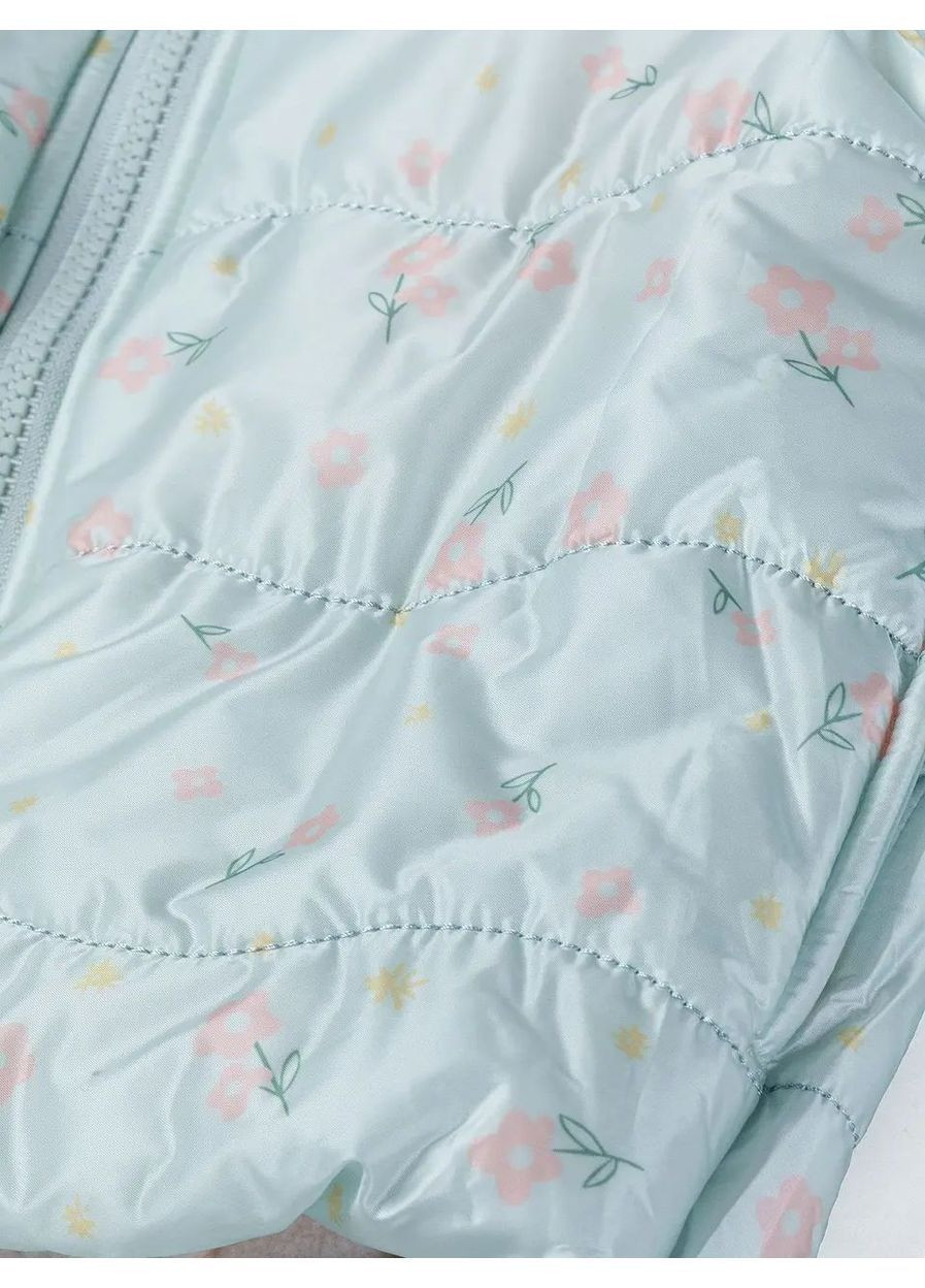 М'ятна куртка демісезон,м'ятний в кольорові візерунки,. 5.10.15