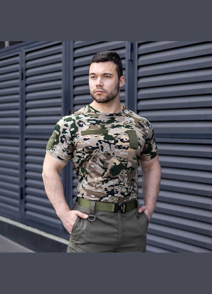Хаки (оливковая) футболка peremoga военная мультикам Pobedov