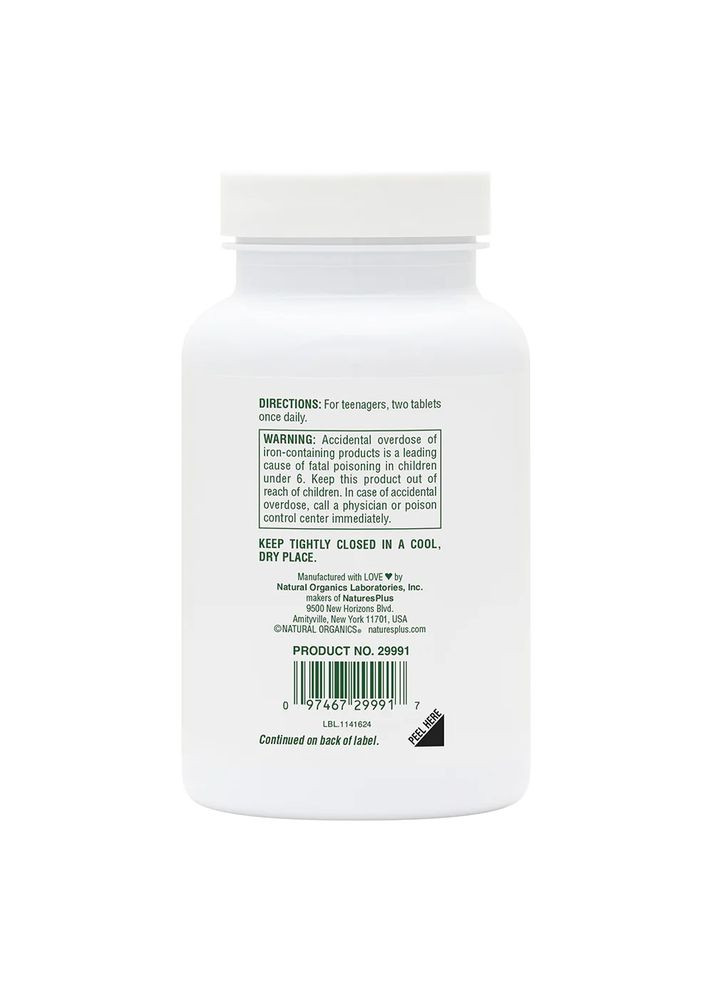 Вітаміни та мінерали Power Teen, 90 вегатаблеток Natures Plus (322208562)