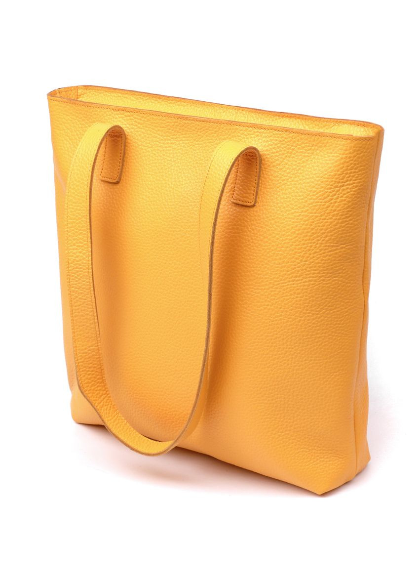 Стильна жіноча сумка з потайними кишенями із натуральної шкіри жовта (sku_16358) No Brand (329853230)