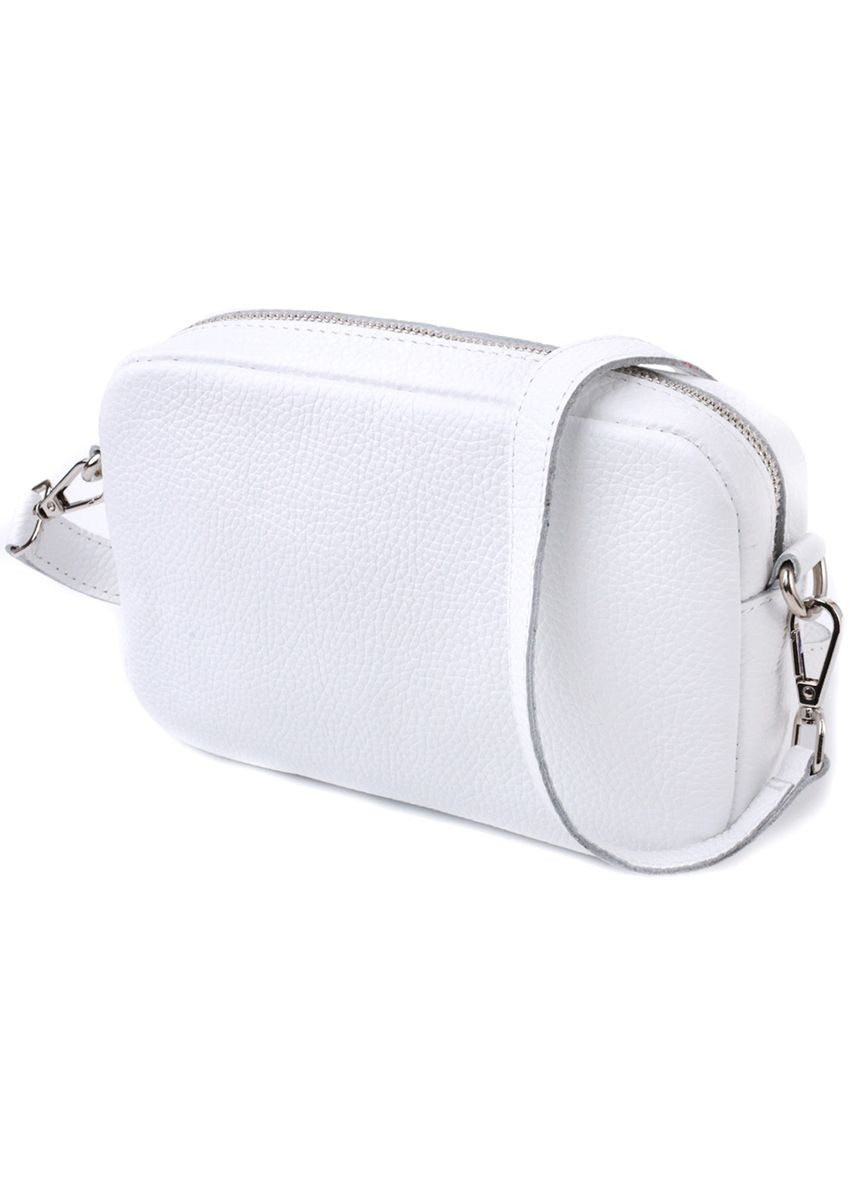 Універсальна класична сумка крос-боді з натуральної шкіри 22840 Біла Shvigel (305768389)