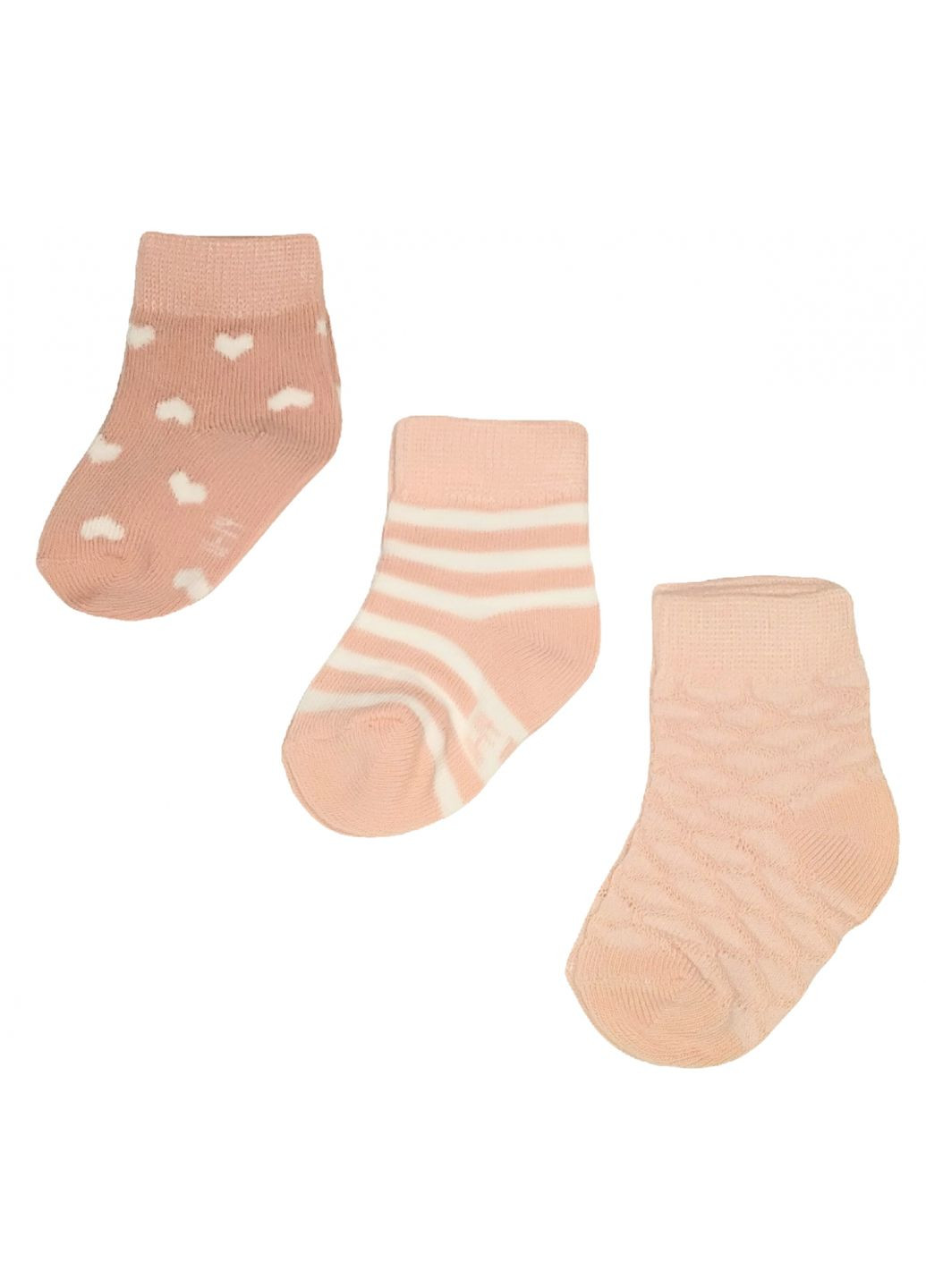 Шкарпетки 3 пари короткі для дівчинки 329094 бежевий Lupilu (263131028)