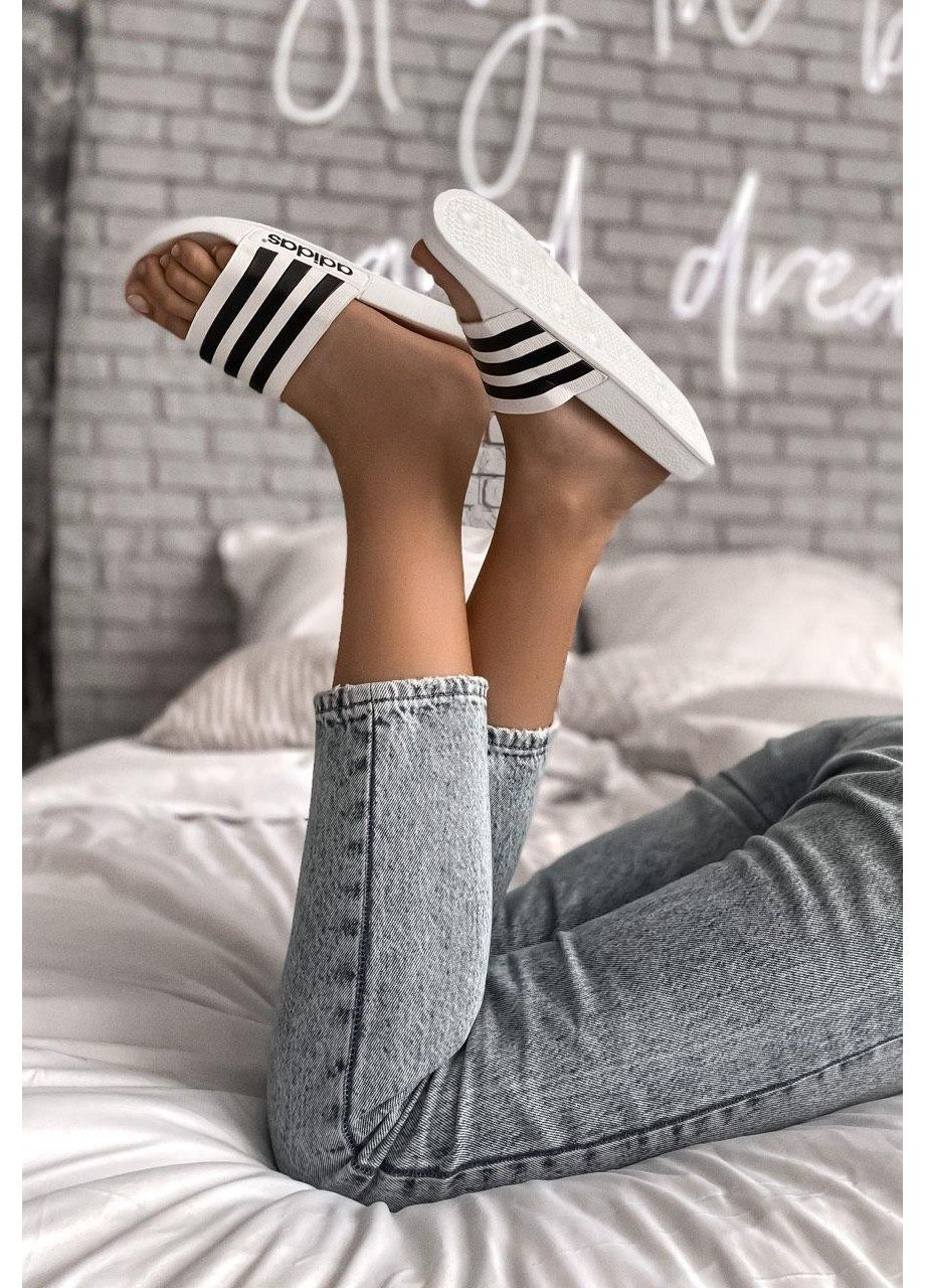 КРОСІВКИ ЖІНОЧІ ADIDAS WHITE BLACK АДІДАС No Brand чорні демісезони (368883760)