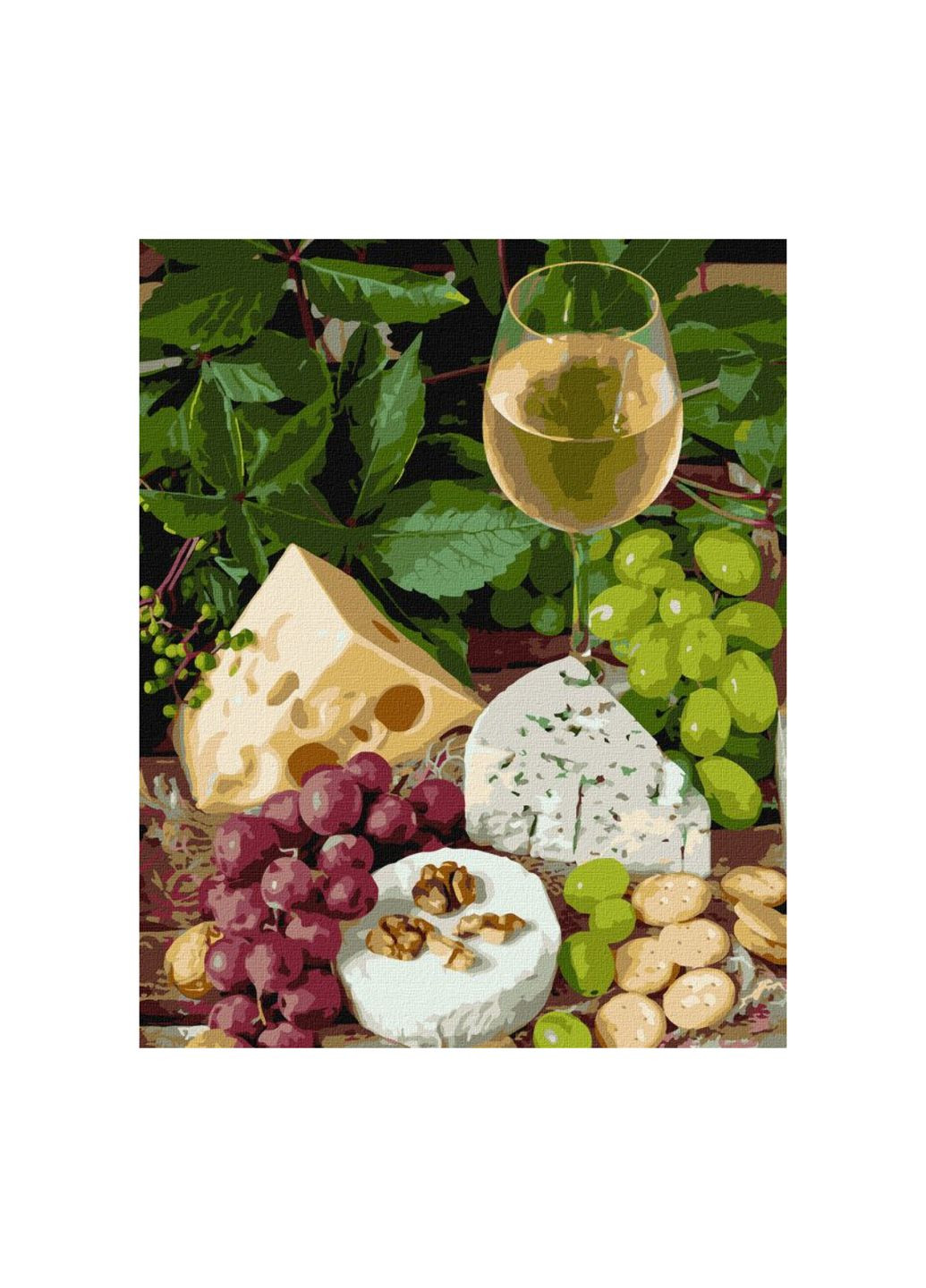 Картина по номерам "Белое вино с сыром", 40х50 см, КНО5658 IDEYKA (292405654)