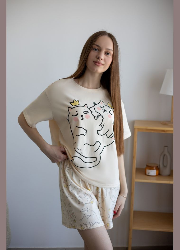 Молочная всесезон женская пижама 09-8063-46н Авекстекс