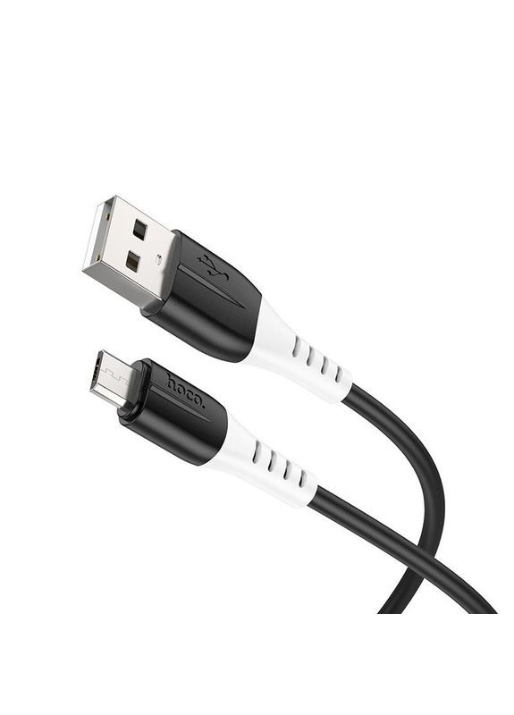 Кабель Micro USB silicone charging data cable X82 1 метр білий Hoco (279826974)