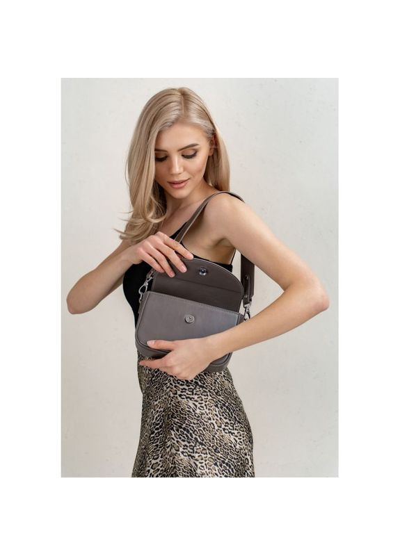 Сумка жіноча шкіряна через плече Molly темно-бежева (мокко) The Wings (302009277)