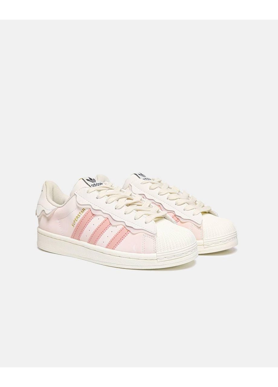 КРОСІВКИ ЖІНОЧІ ADIDAS SUPERSTAR CAPPUCCINO АДІДАС СУПЕРСТАР No Brand білі демісезони (368854978)