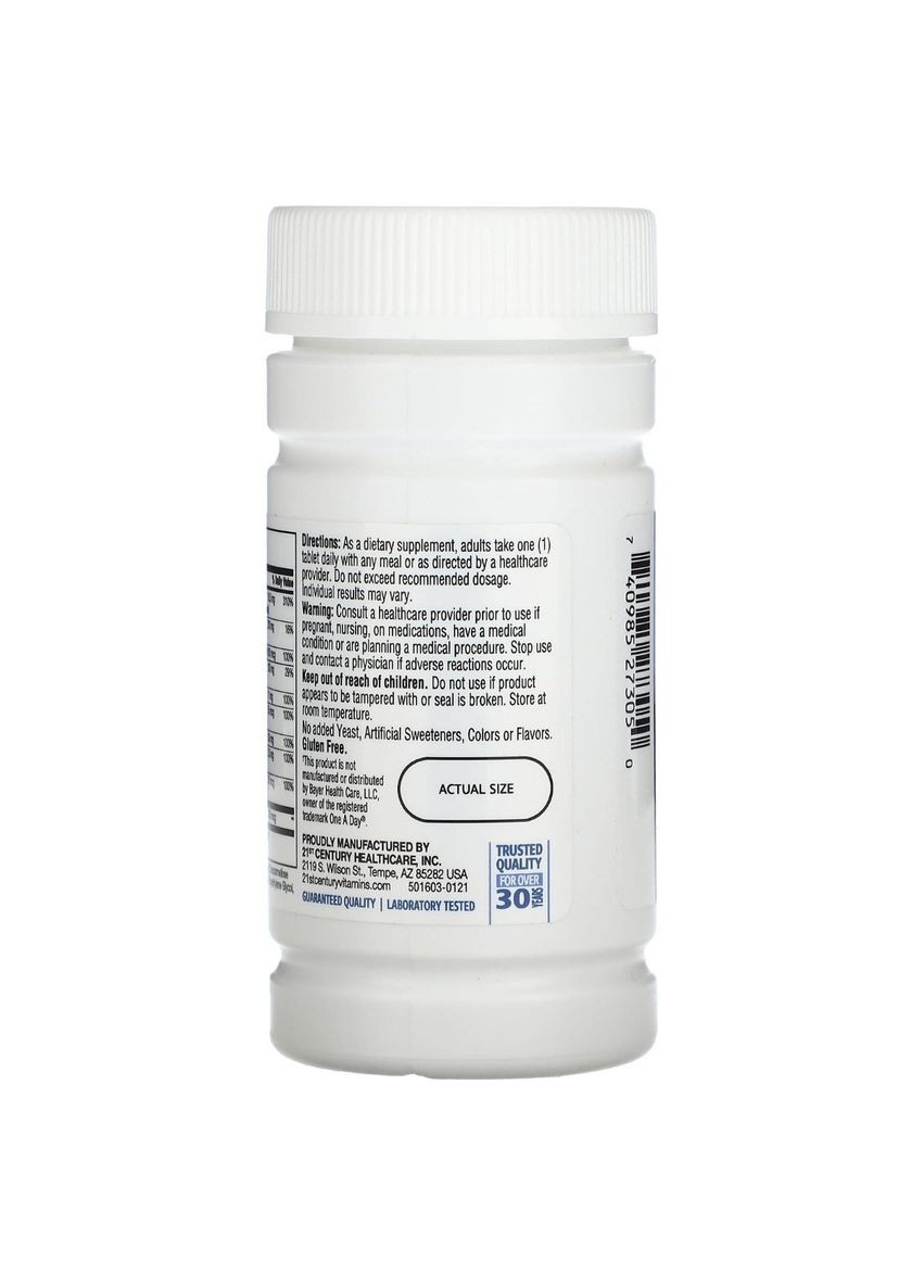 Мультивітаміни для Чоловіків, One Daily, Men's Health,, 100 таблеток 21st Century (315146148)