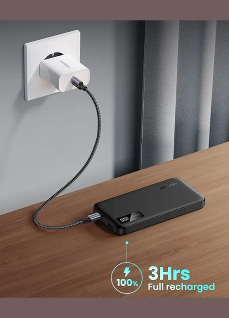 Аккумулятор внешний двусторонний PB311 10000mAh 20W Two-way FC Ugreen (299424814)