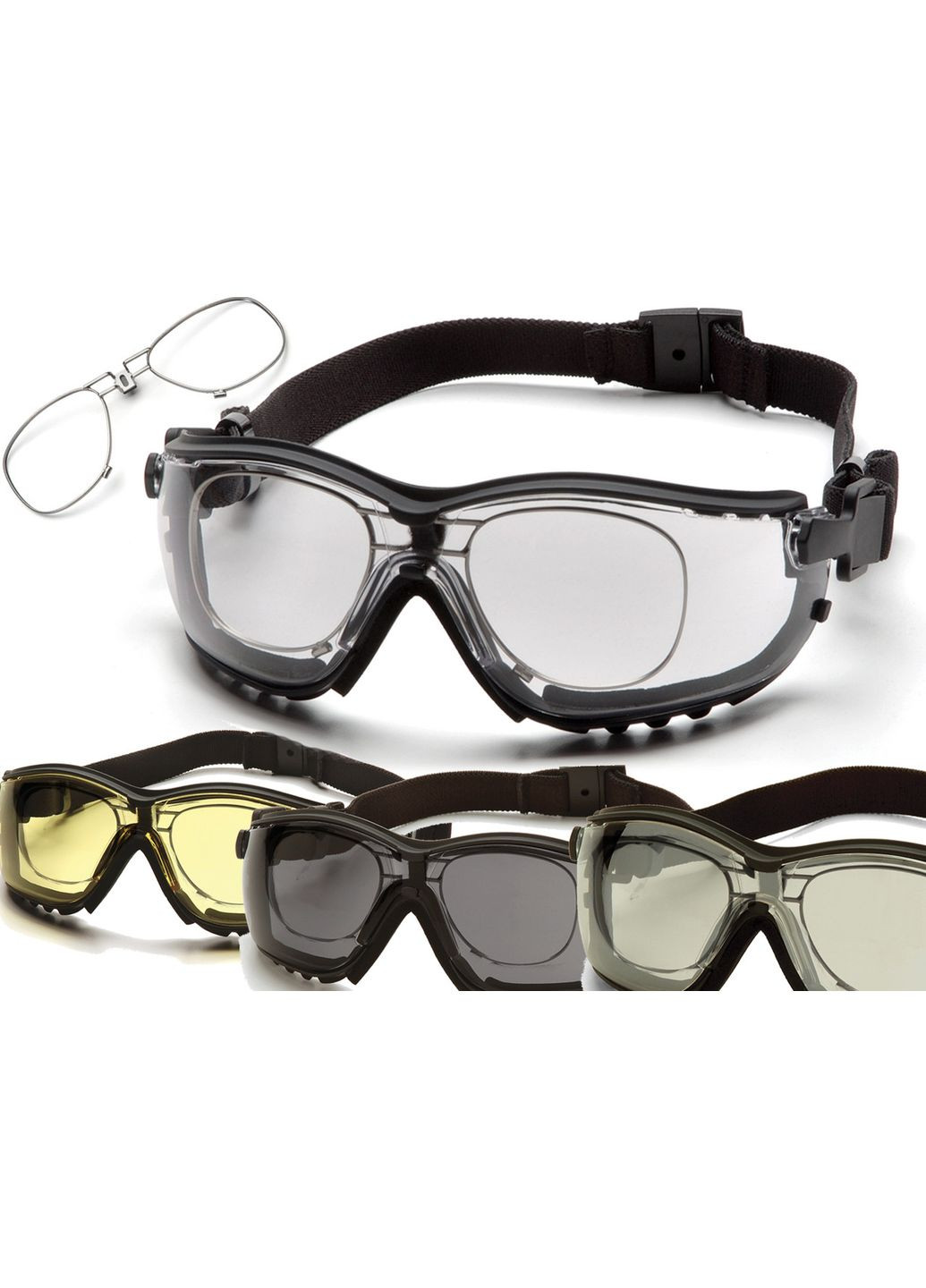 Окуляри захисні з ущільнювачем V2G+RX (clear) Super Anti-Fog H2MAX, прозорі окуляри з діоптрійною вставкою в комплекті Pyramex (362355904)