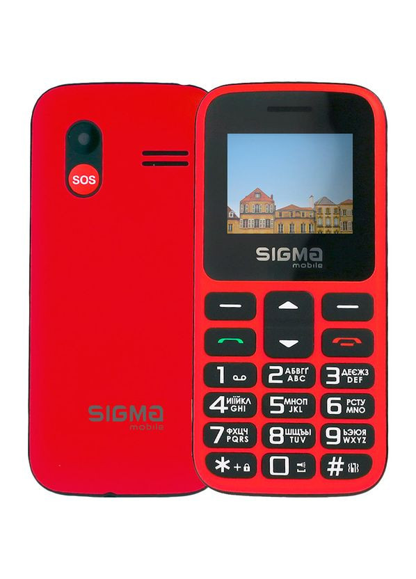 Телефон бабушкофон Mobile HIT 2020 красный Sigma (293346602)