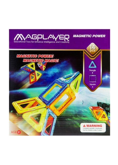 Конструктор Магнитный набор 14 элементов (MPB-14) MagPlayer (370255876)