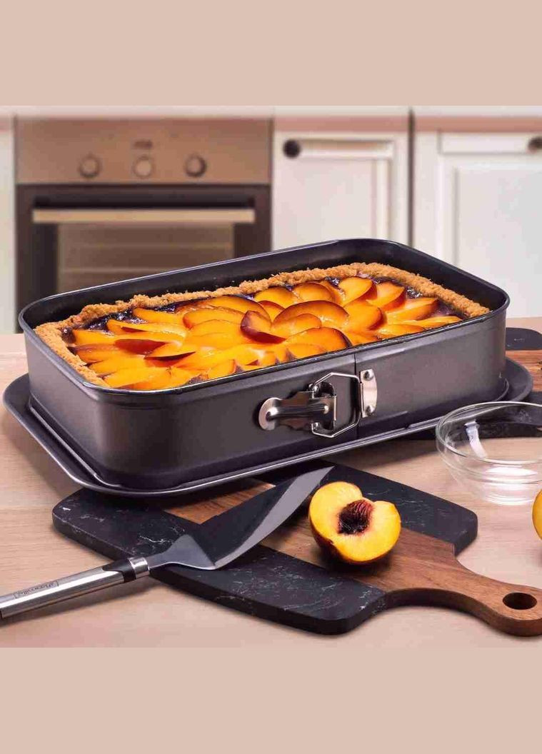 Форма для запекания разъемная прямоугольная 39×28×8 см углеродистая сталь MKM-6040 Kamille (341537457)