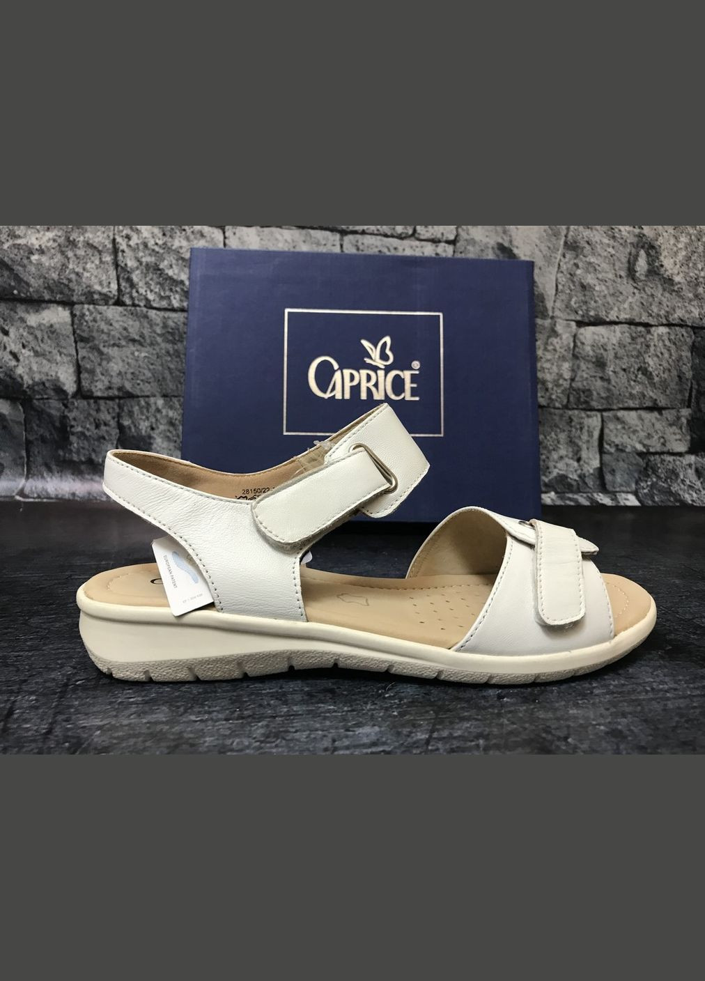 Натуральні жіночі босоніжки білого кольору, Німеччина Caprice (308859559)