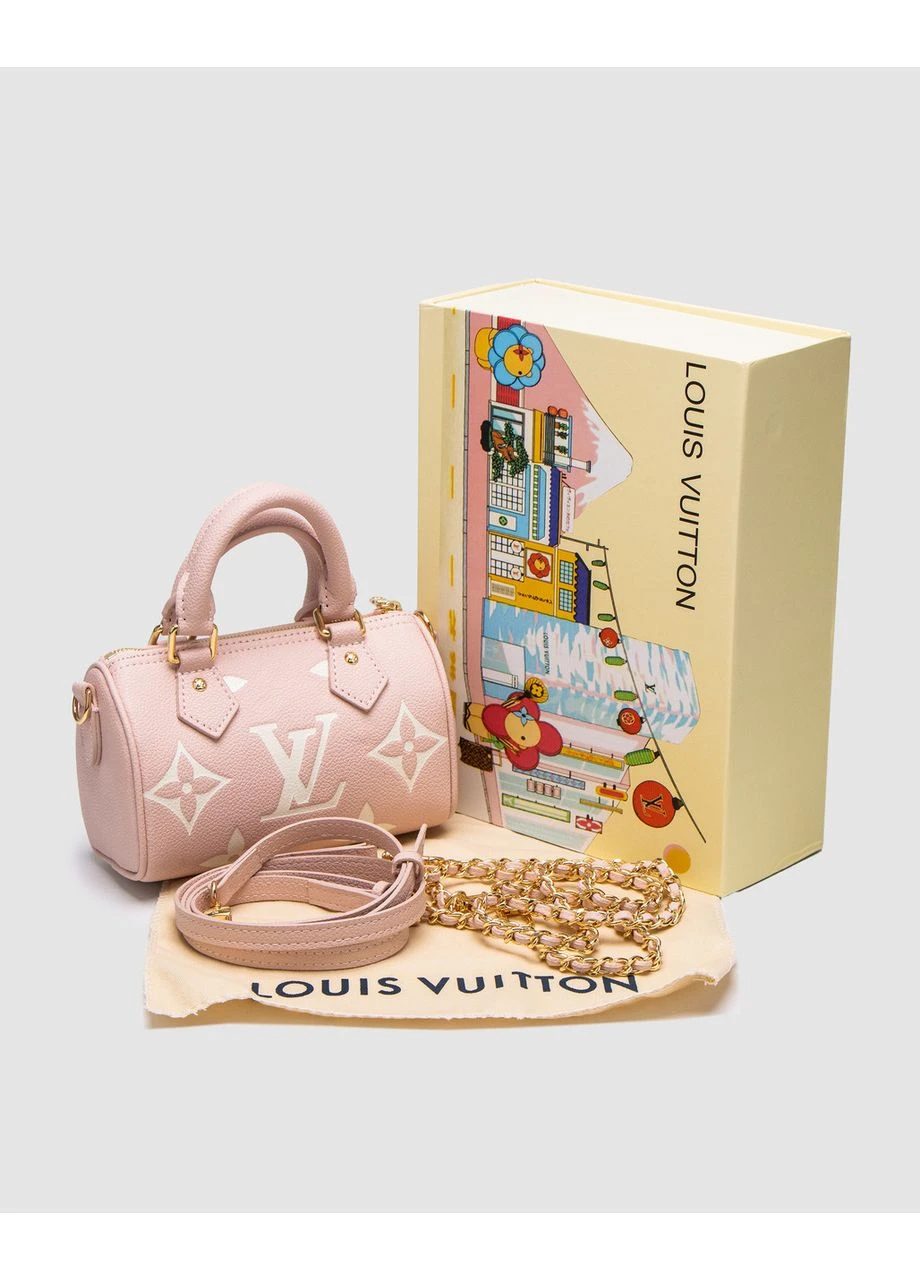 Сумка LOUIS VUITTON Speedy Nano Monogram Empreinte Leather Rose Луи Виттон No Brand (377509757)