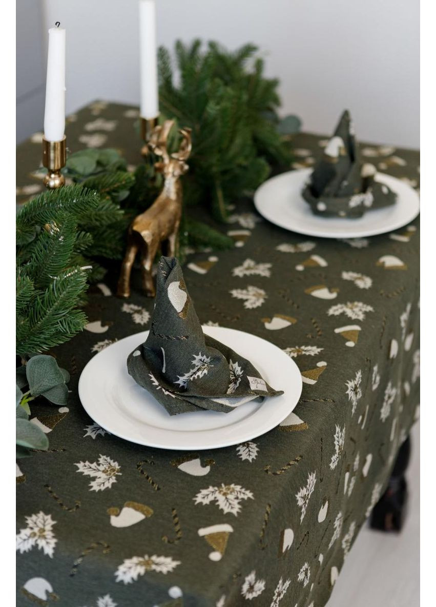 Скатерть 136х220 см Шапочки на зеленом Прованс (366969931)