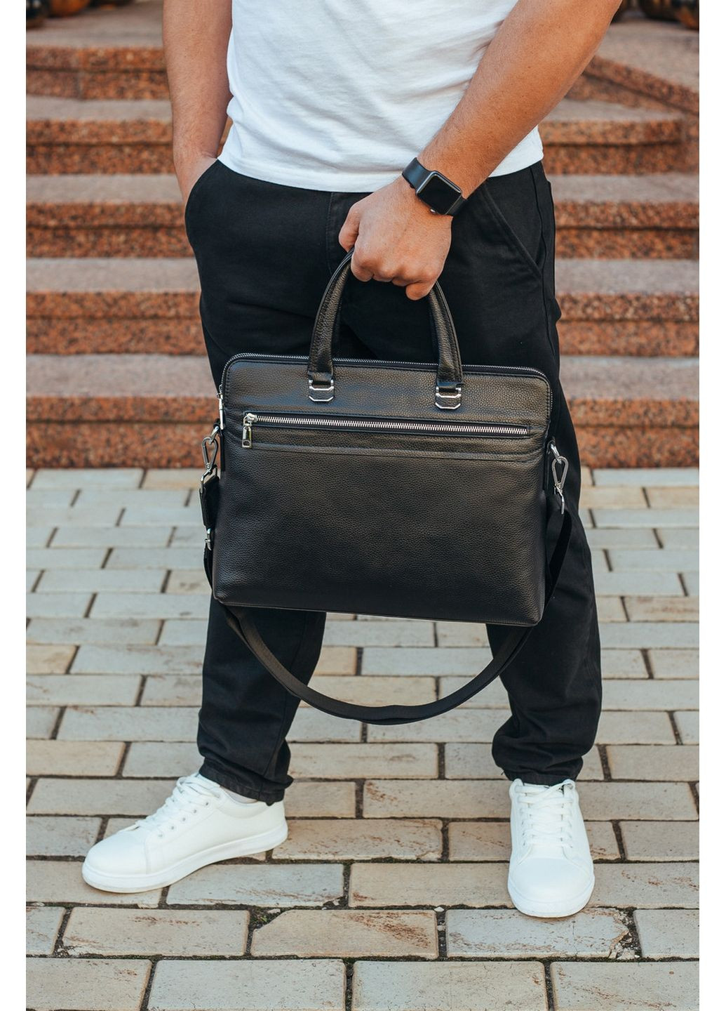 Мужская кожаная сумка 30х8х38 см Tiding Bag (315870895)