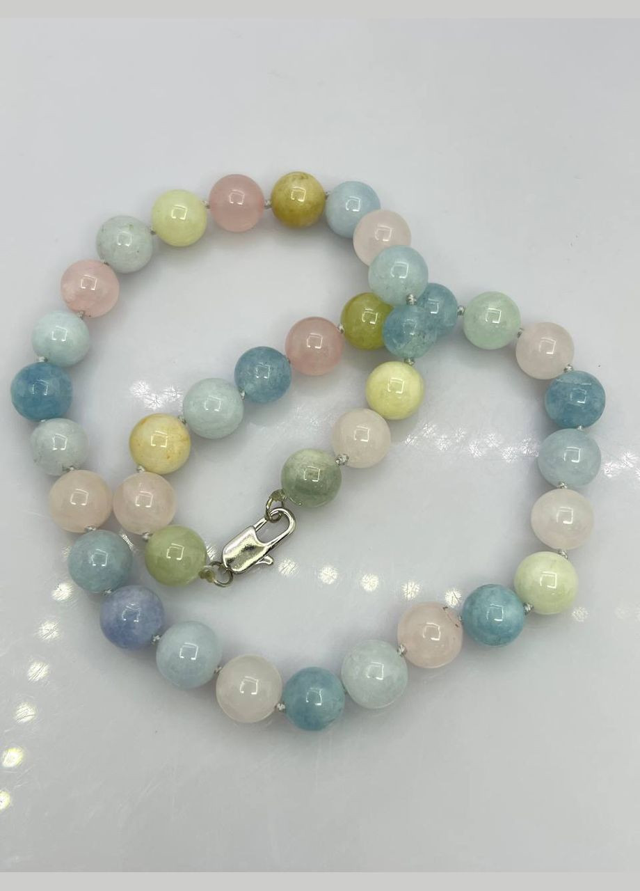 Намисто морганіт 10 мм 42 см Двоколірний 11684 No Brand (311686504)