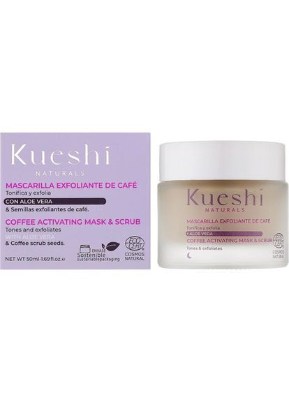 Маска-скраб для обличчя активована кавова, 50 мл Kueshi (314941445)