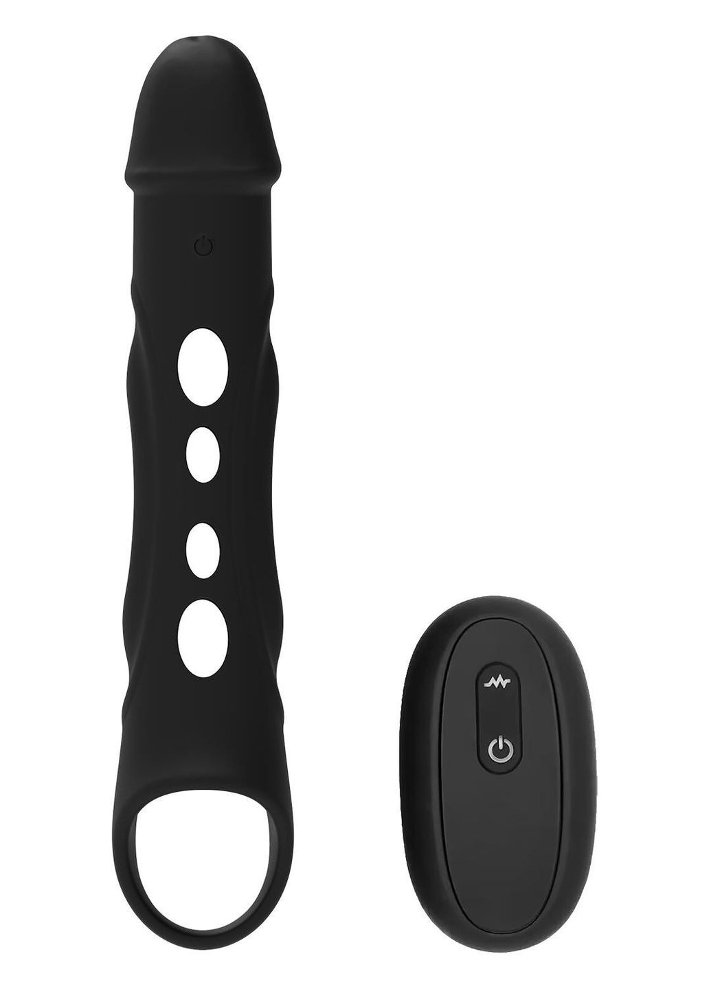 Насадка на пенис с вибрацией Ramrod и пультом управления, черная. Dream Toys (331168637)