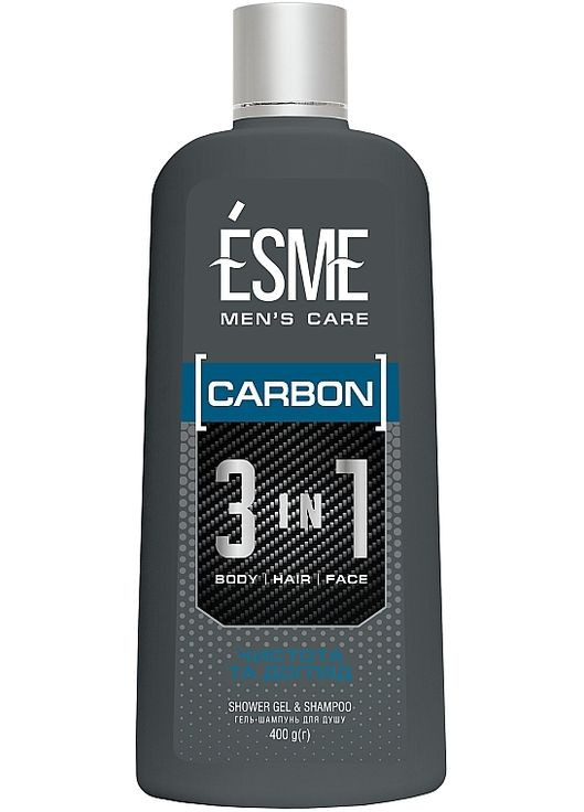 Углеродный гель-шампунь для душа Carbon Shower Gel & Shampoo 400g (835576-45083) Esme (368631635)
