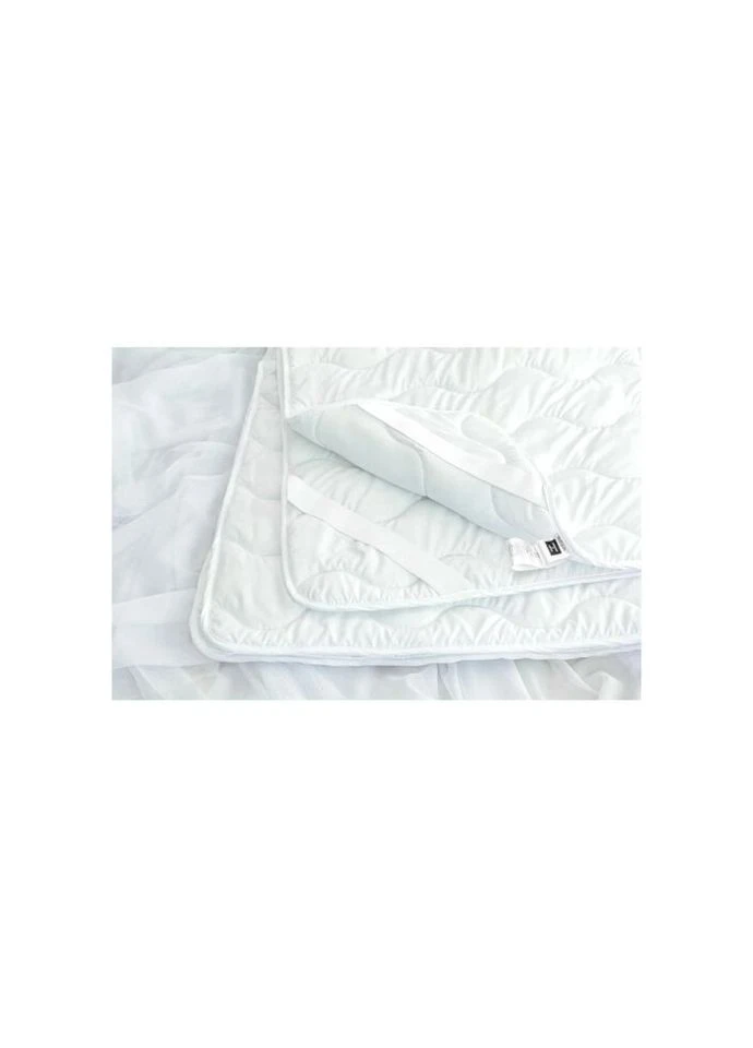 Наматрацник Eco Light №1712 EcoSilk Air-Soft звичайний на гумці по кутах White 90x200 см (2200002888240) Mirson (314961170)