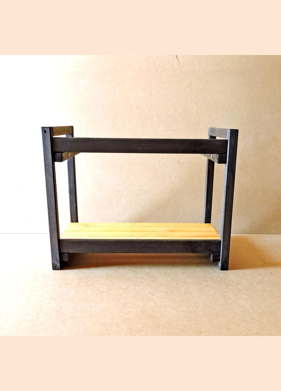 Етажерка розбірна з дерева Брістоль 2 каррі (МЕБ-000223) No Brand (327866740)