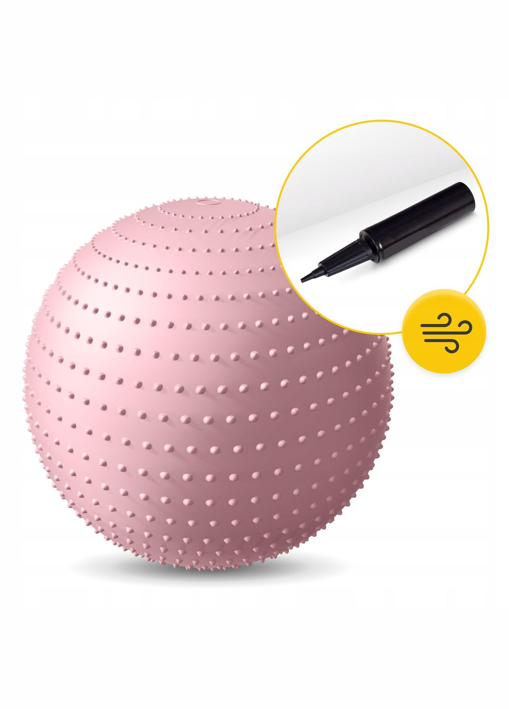 Мяч для фитнеса (фитбол) 65 см массажный Anti-Burst Pink () 4FIZJO P-5905973400220 (345714805)