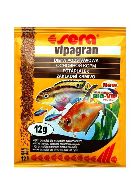 Корм для всеx аквариумныx рыб Vipagran Nature Гранулы 12 г (4001942002004) Sera (279562966)