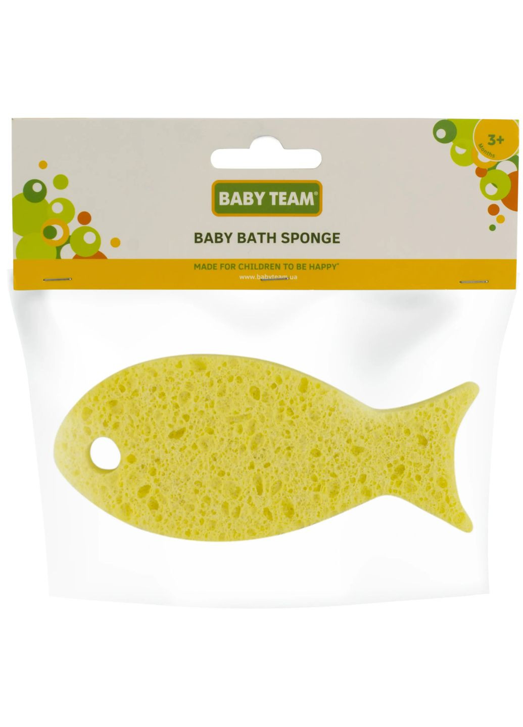 Губка для купання Рибка, жовтий () Baby Team 7407 (328395086)