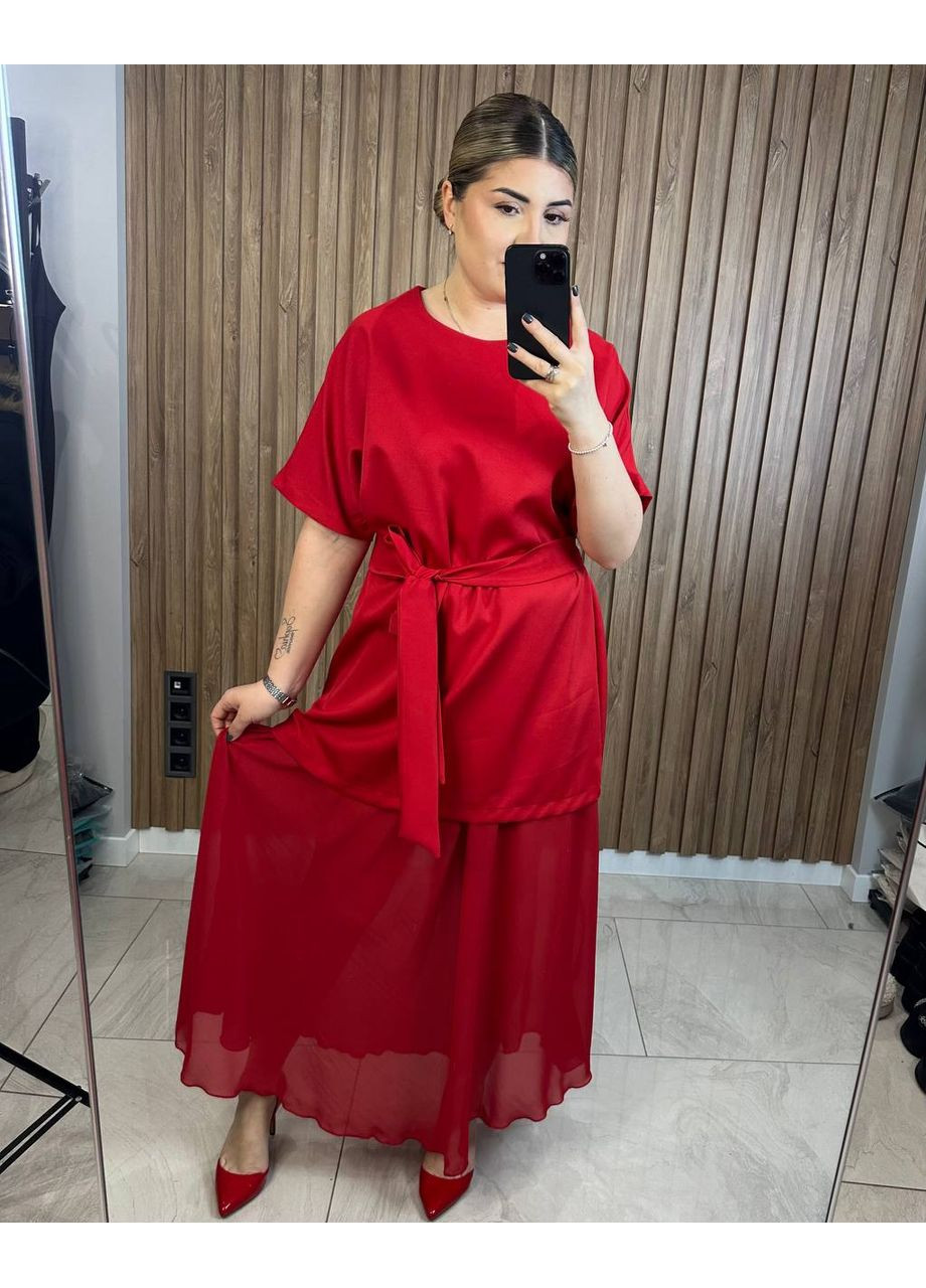 Комплект платье + юбка из костюма и шифона 💫💫💫 Україна (372419647)