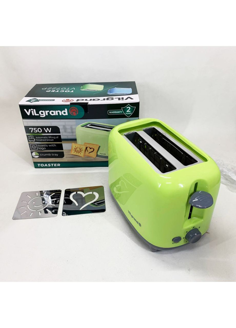 Тостер VT0722P. Цвет: зеленый Vilgrand (369961051)