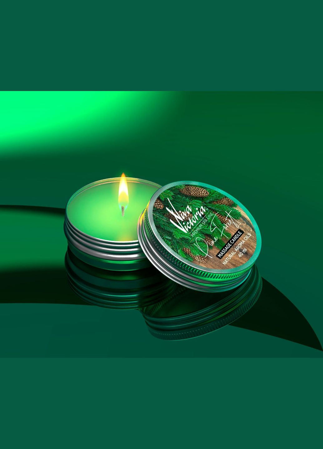 Масажна свічка для манікюру Хвойний ліс 40 мл Viva Victoria (346241995)