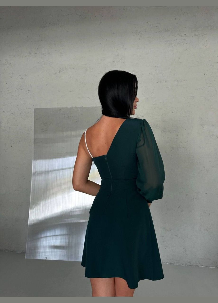 Изумрудное коктейльное, деловое, повседневный, кэжуал, джинсовое, вечернее платье женское No Brand однотонное