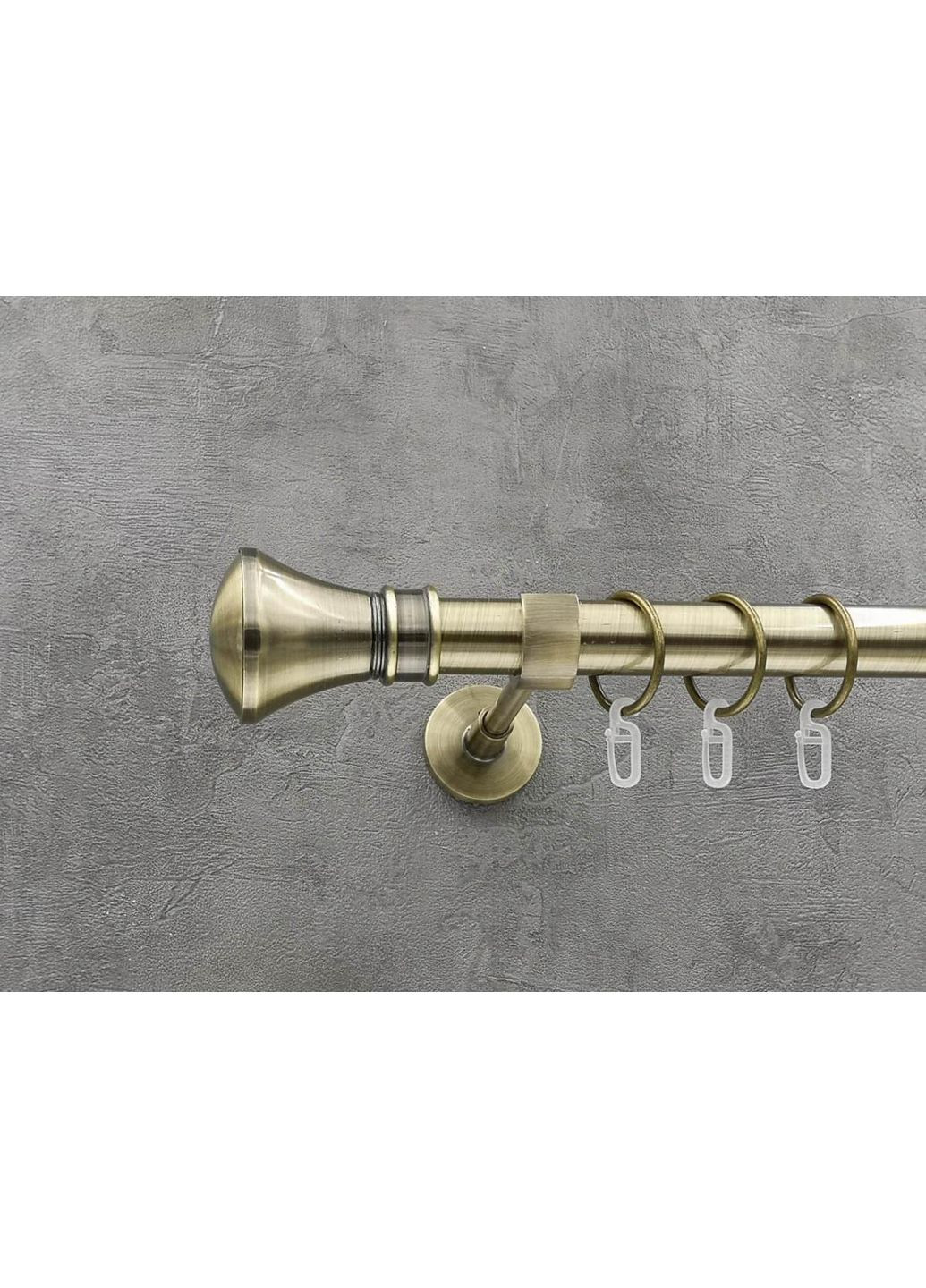 Карниз Люксор гладкая штанга одинарный модерн 25 мм 320 см Антик Quadrum (352781472)