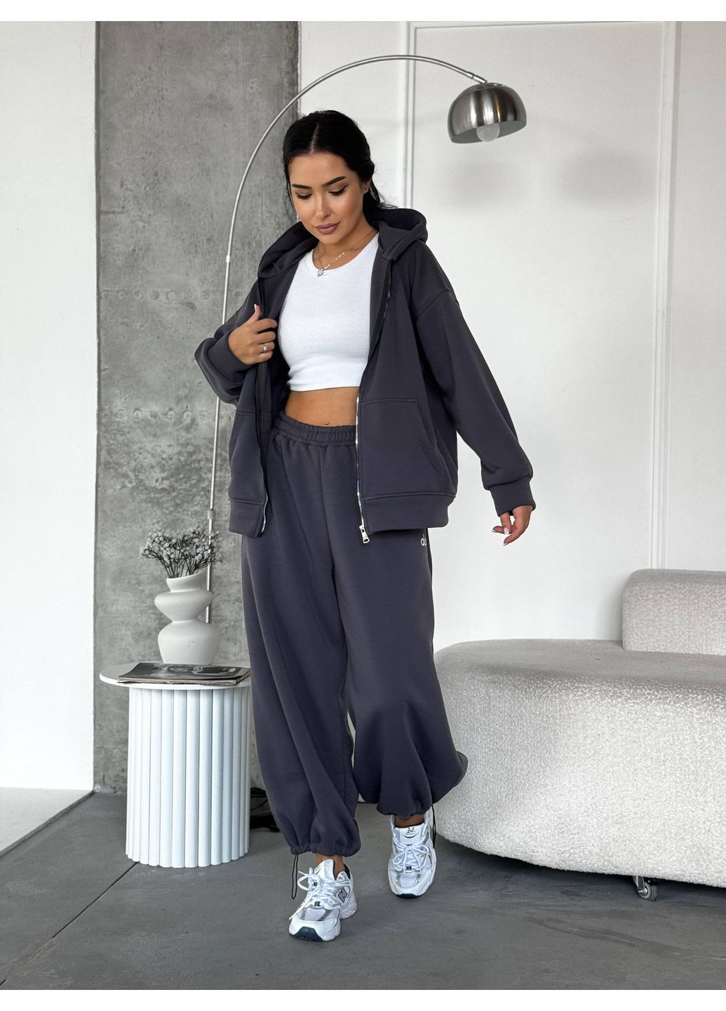 Женский костюм на флисе оверсайз Osoblyva (363041104)