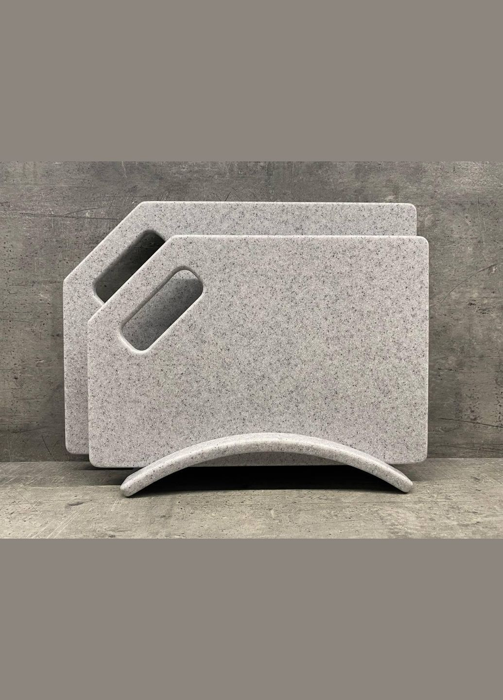 Набір кухонних дошок на підставці зі штучного акрилового каменю Mist 2 шт 123 (337127877)