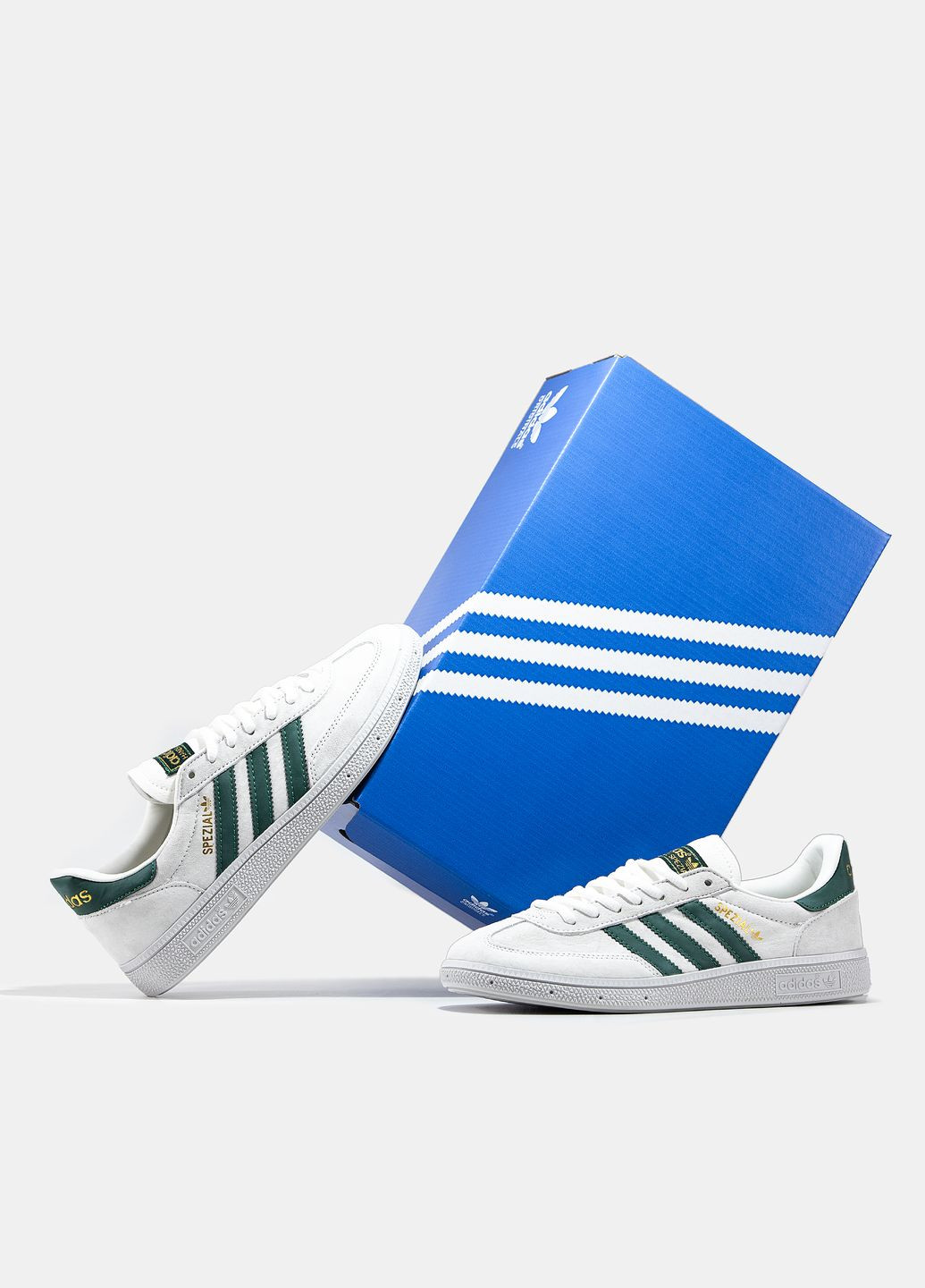 Белые всесезонные кроссовки мужские adidas spezial handball white | адидас специал белые No Brand